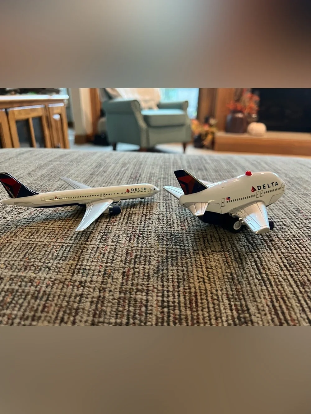 Two Delta Toy Airplanes